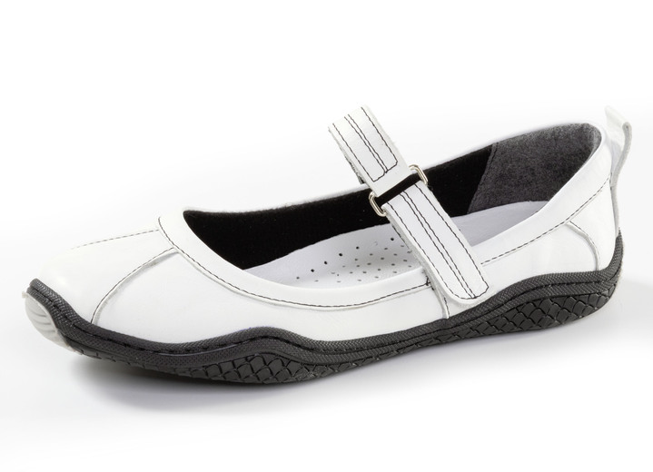 Slipper & Schnürschuhe - Gemini, klassische Damen-Slipper, Weite G, mit herausnehmbarem Fußbett, in Größe 036 bis 042, in Farbe WEISS Ansicht 1