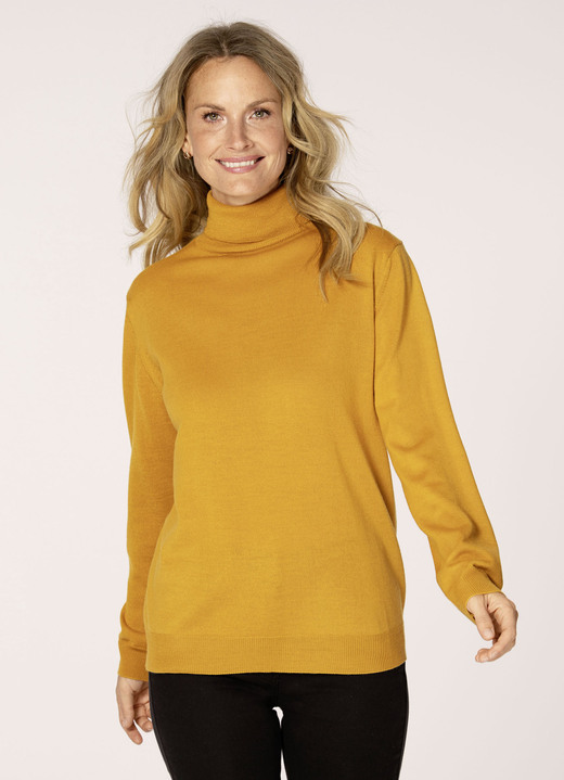 Basics - Pullover in Feinstrick, in Größe 038 bis 052, in Farbe MAISGELB Ansicht 1