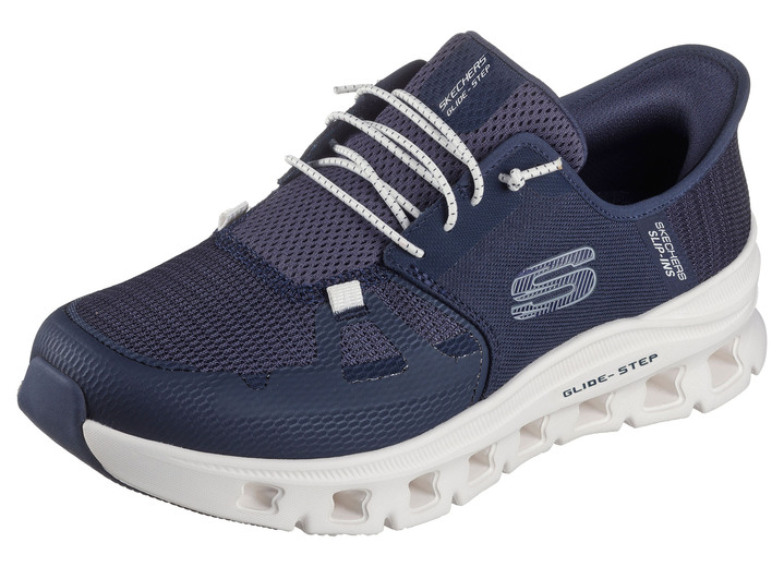 Slipper & Schnürschuhe - SKECHERS, Herren-Sneaker, mit geformter Slip-Ins Fersenplatte Slipper & Schnürschuhe - SKECHERS, Herren-Sneaker, mit geformter Slip-Ins Fersenplatte, in Größe 040 bis 048, in Farbe MARINE