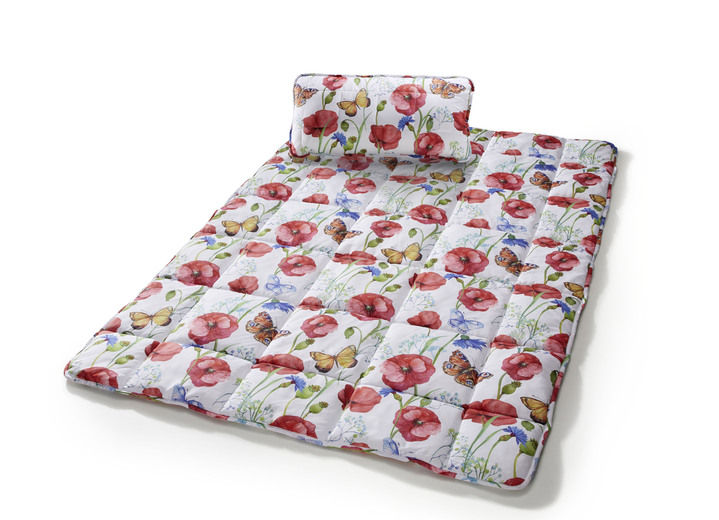 Bettwaren - Pflegeleichtes Mikrofaser-Bettwaren-Set, 2-teilig, in Größe 111 (40/80 cm + 135/200 cm) bis 112 (80/80 cm + 135/200 cm), in Farbe CREME Ansicht 1
