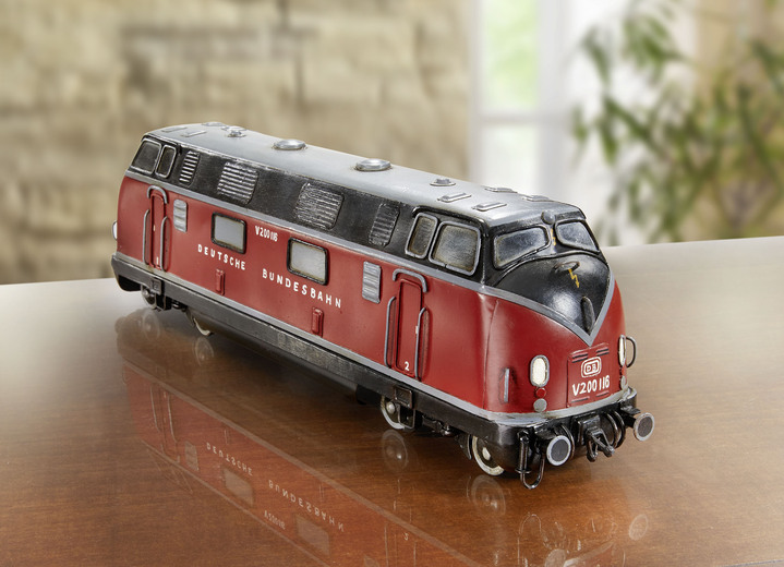 Wohnaccessoires - Diesel-Lokomotive V200, in Farbe SCHWARZ-ROT