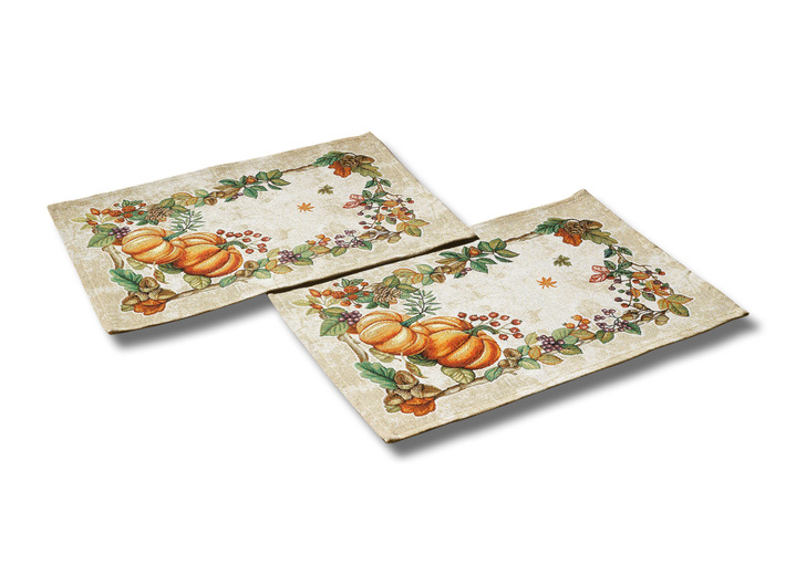 Wohnaccessoires - Wohn-Accessoires aus Gobelin, in Größe 100 (2x Platzset, 33x 45 cm) bis 404 (Kissenbezug, 45x 45 cm), in Farbe BUNT Ansicht 1