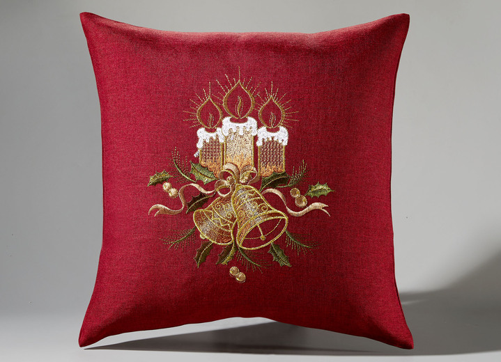 Tischdecken - Aufwendig bestickte Tisch- und Raumdekoration, in Größe 130 (2x Platzset, 30x 45 cm ) bis 404 (Kissenbezug, 40x40 cm), in Farbe ROT Ansicht 1