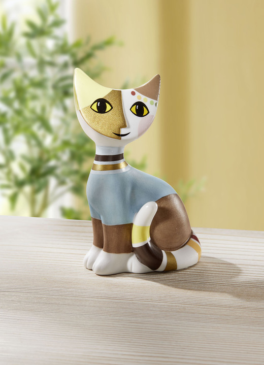 Wohnaccessoires - Goebel Katze aus hochwertigem Biskuitporzellan, in Farbe BUNT