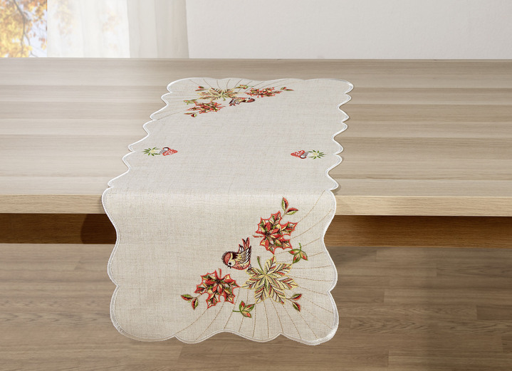 Wohnaccessoires - Hochwertige Tisch- und Raumdekoration in Leinenoptik, in Größe 125 (Deckchen, 26x26 cm) bis 404 (Kissenbezug, 40x40 cm), in Farbe NATUR-BUNT Ansicht 1