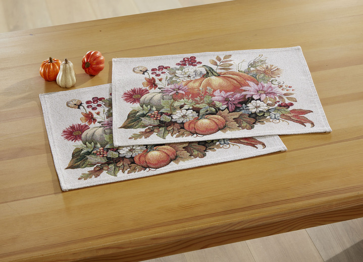 Wohnaccessoires - Herbstliche Tisch- und Raumdekoration, in Größe 100 (2 Platzsets, 36x 45 cm) bis 404 (Kissenbezug, 45x 45 cm), in Farbe BUNT Ansicht 1