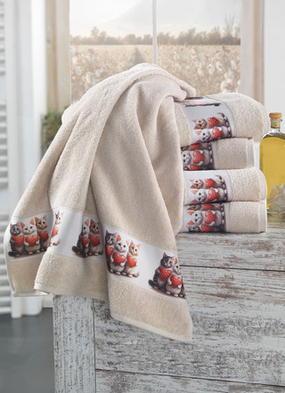 Frottier-Serie mit Jacquard-Bordüre