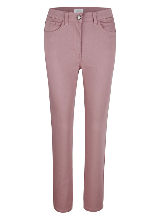 Hosen mit Knopf- und Reißverschluss - Hose in 5-Pocket-Form Hosen mit Knopf- und Reißverschluss - Hose in 5-Pocket-Form, in Größe 019 bis 052, in Farbe ALTROSA