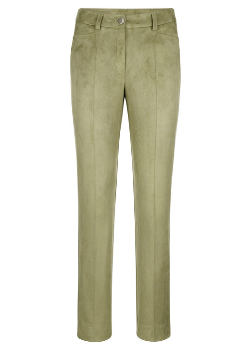 Hosen mit Knopf- und Reißverschluss - Hose in 7/8-Länge , in Größe 019 bis 052, in Farbe OLIV Ansicht 1