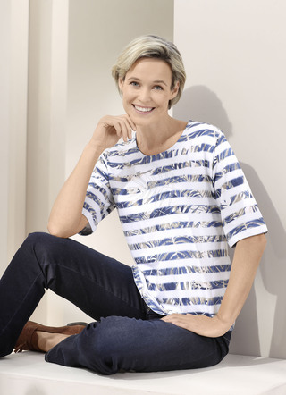 Shirt-Tunika mit Strassstein-Applikation