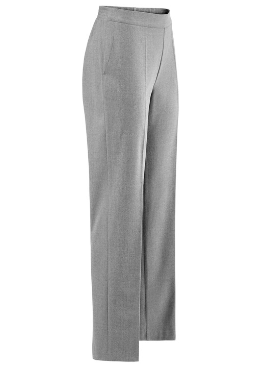 Hosen in Schlupfform - Hose mit rückwärtigem Dehnbuneinsatz, in Größe 018 bis 054, in Farbe HELLGRAU MELIERT Ansicht 1