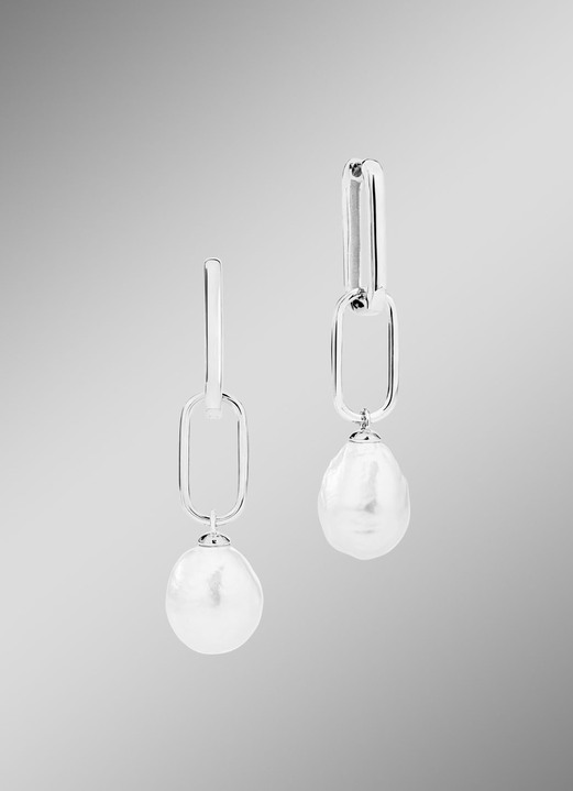 Ohrschmuck - Ohrringe aus Silber mit SW-Zuchtperle, in Farbe  Ansicht 1