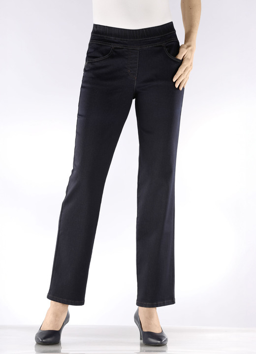 Jeans - Jeans in Schlupfform, in Größe 018 bis 052, in Farbe DUNKELBLAU Ansicht 1