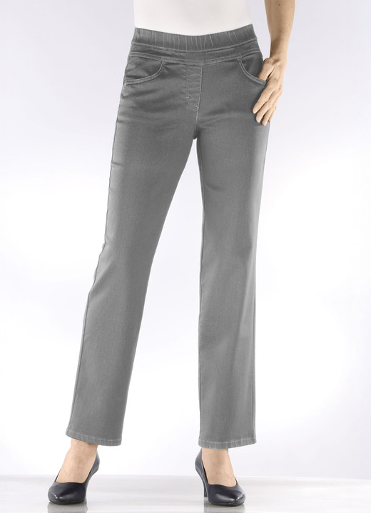 Jeans - Jeans in Schlupfform, in Größe 018 bis 052, in Farbe GRAU Ansicht 1