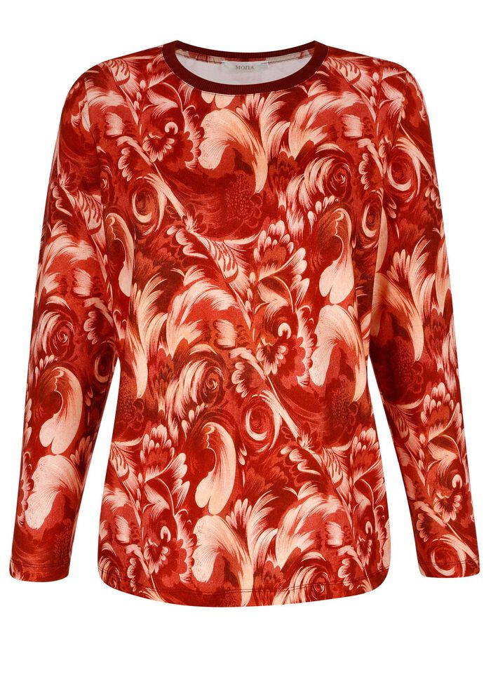 Sweatshirt mit B&uuml;ndchen-Abschluss am Halsausschnitt 