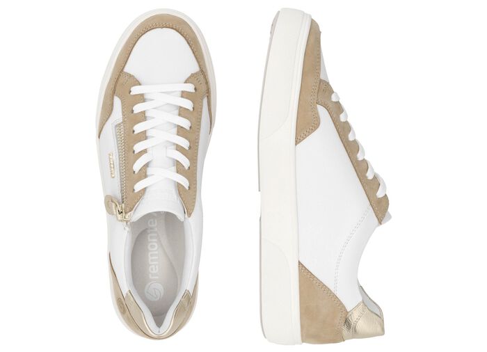 Remonte Sneaker aus Nappa- und Veloursleder mit Metallic-Besatz 