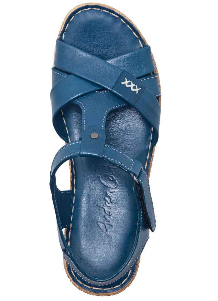 Andrea Conti Stegspangen-Sandale aus Rind-Nappaleder JEANS