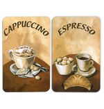 Herdabdeckplatten Cappuccino, 2er-Set 