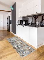 Strapazierf&auml;higer K&uuml;chenl&auml;ufer und -teppich im Fliesen-Design 