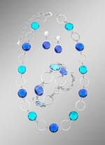 Schmuckset, 3-teilig, mit Kristallsteinen 