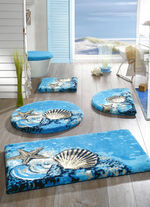 GRUND Badgarnitur mit rutschhemmender Latex-Rückseite BLAU