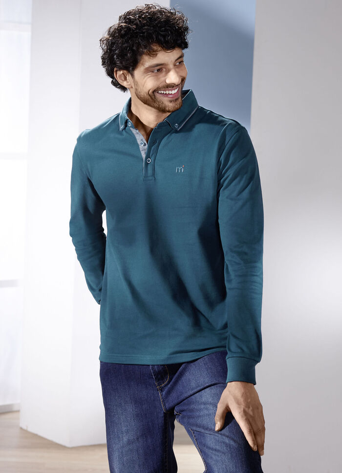 Poloshirt von „Milano Italy“ PETROL