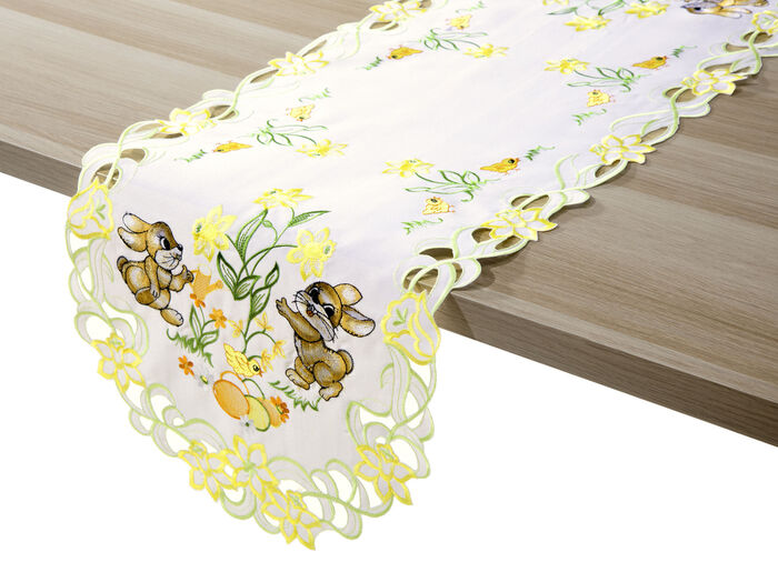 Tisch- und Raumdekoration mit Hasen-Motiven SEKT/BUNT