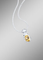 Anhänger mit echt Citrin und synth. Zirkonia 