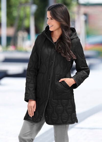 Longjacke mit ansprechendem Stepp 