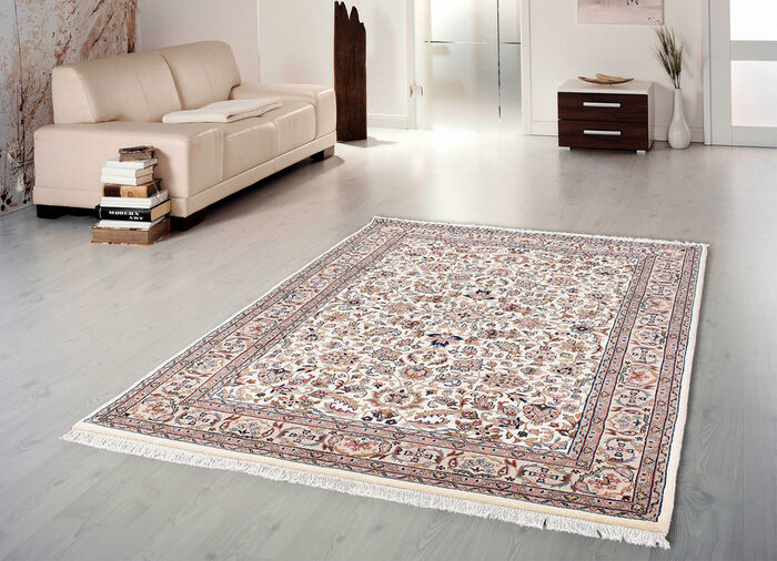 Handgekn&uuml;pfte Br&uuml;cken und Teppiche aus 100% Schurwolle BEIGE