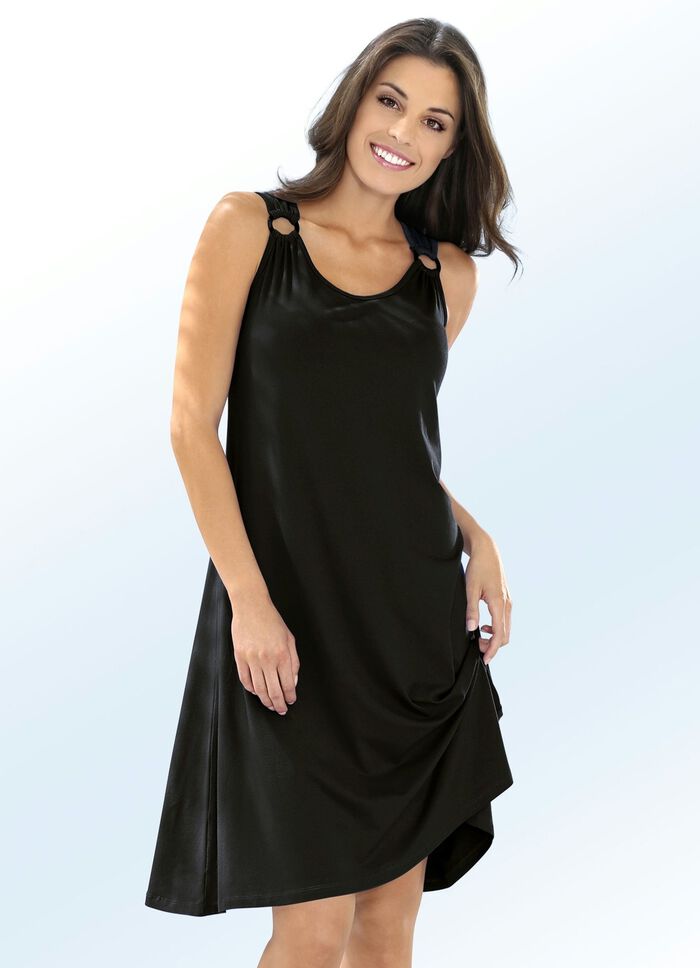 Zweierpack Kleider mit Zierringen, &auml;rmellos 1X ROYALBLAU, 1X SCHWARZ