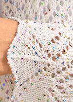 Strickjacke aus Paillettengarn 