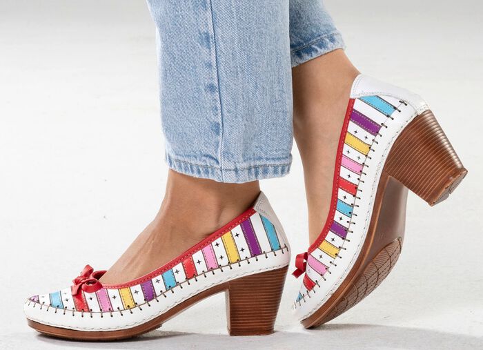 Gemini, modische Damen-Pumps, Weite G, aus Leder 