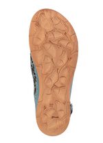 Gemini Sandale aus perforiertem, gepr&auml;gtem Nappaleder JEANS