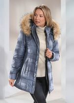 Jacke mit abnehmbarer Kapuze RAUCHBLAU