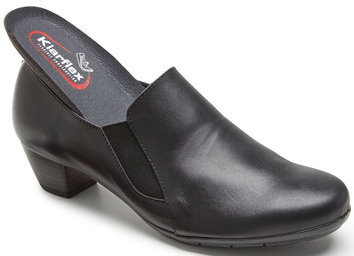 ELENA EDEN, eleganter Damen-Trotteur, Weite G, mit herausnehmbarem Fu&szlig;bett SCHWARZ