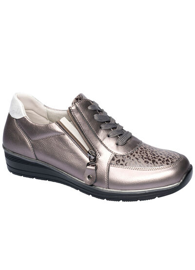 Komfort-Sneaker in Leder-Optik 