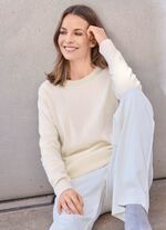 Pullover mit Schurwolle und Kaschmir ECRU