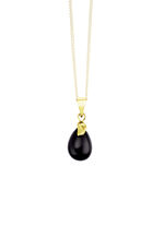 Exquisiter Anhänger aus Gold 375/- fein mit Onyx, beh.