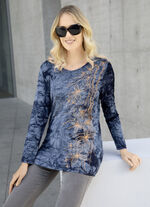 Interessantes Shirt in Batikoptik in 3 Farben MARINE BATIK