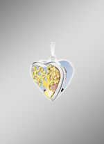 Herz-Medaillon in Bicolor zum &Ouml;ffnen 