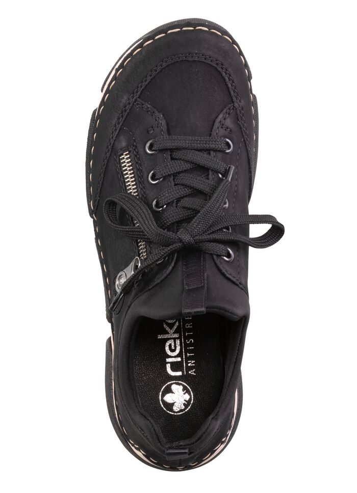 Rieker Sneaker aus schattiertem Synthetik und Textil SCHWARZ