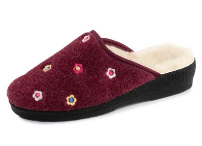 Gef&uuml;tterte Damen-Hausschuhe, mit Schurwolle 