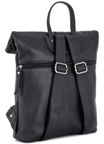 Laurina, Rucksack, Damen, mit zwei verstellbaren Umh&auml;ngeriemen SCHWARZ