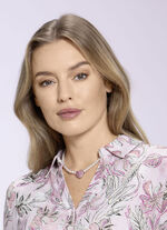 Halskette mit Schmuckperlen und Strassherz 