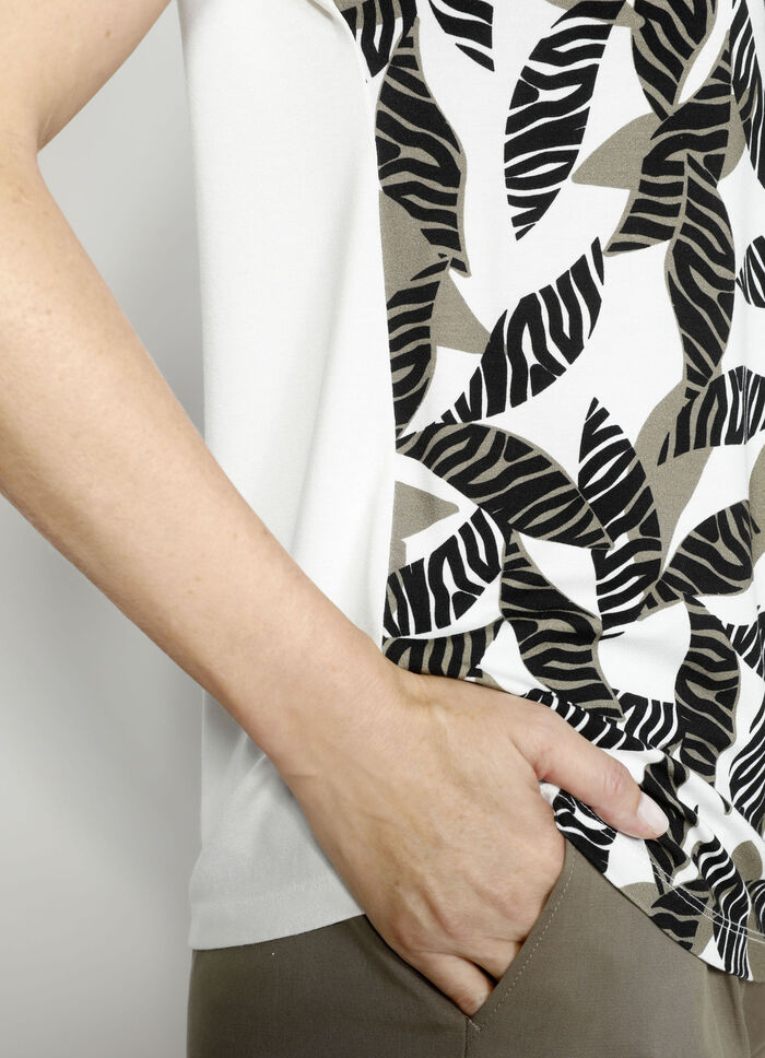 Shirt mit Blätterdruck 