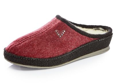Atmungsaktive Damen-Hausschuhe, mit Schurwolle 