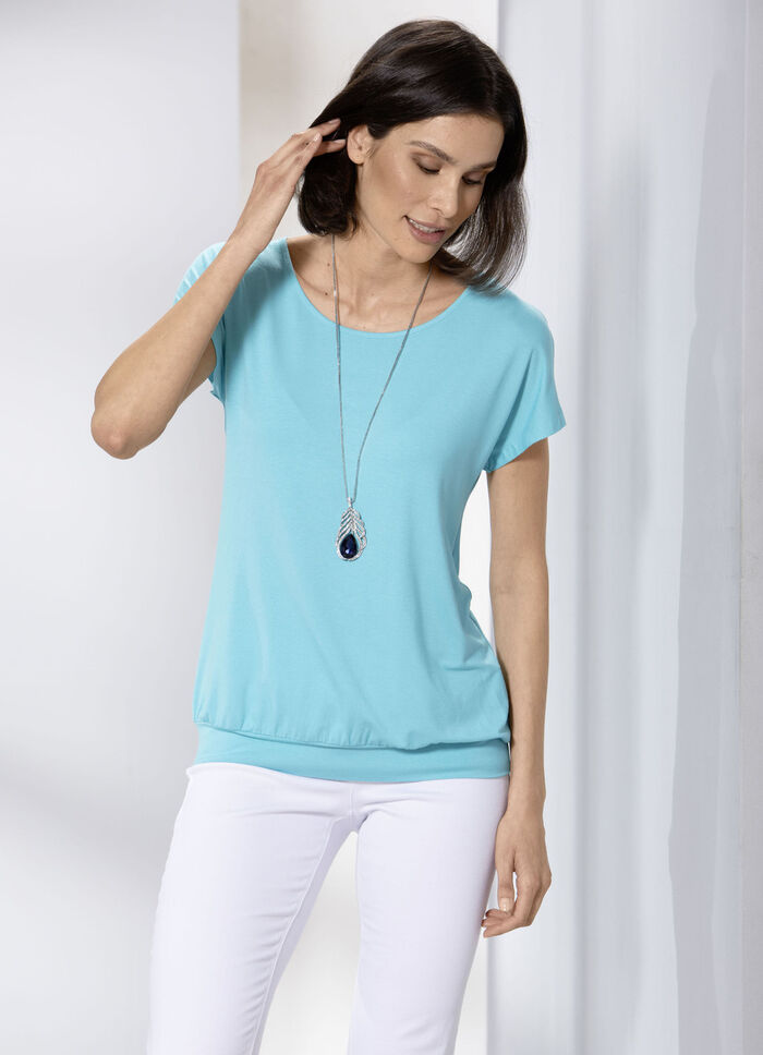Shirt-Tunika mit Elastan 