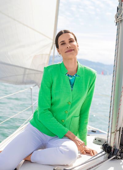 Blusenblazer mit Schulterpolstern 