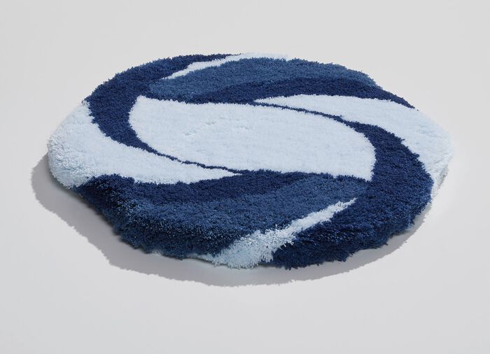 Barfu&szlig;weiche Badvorleger von Kleine Wolke BLAU